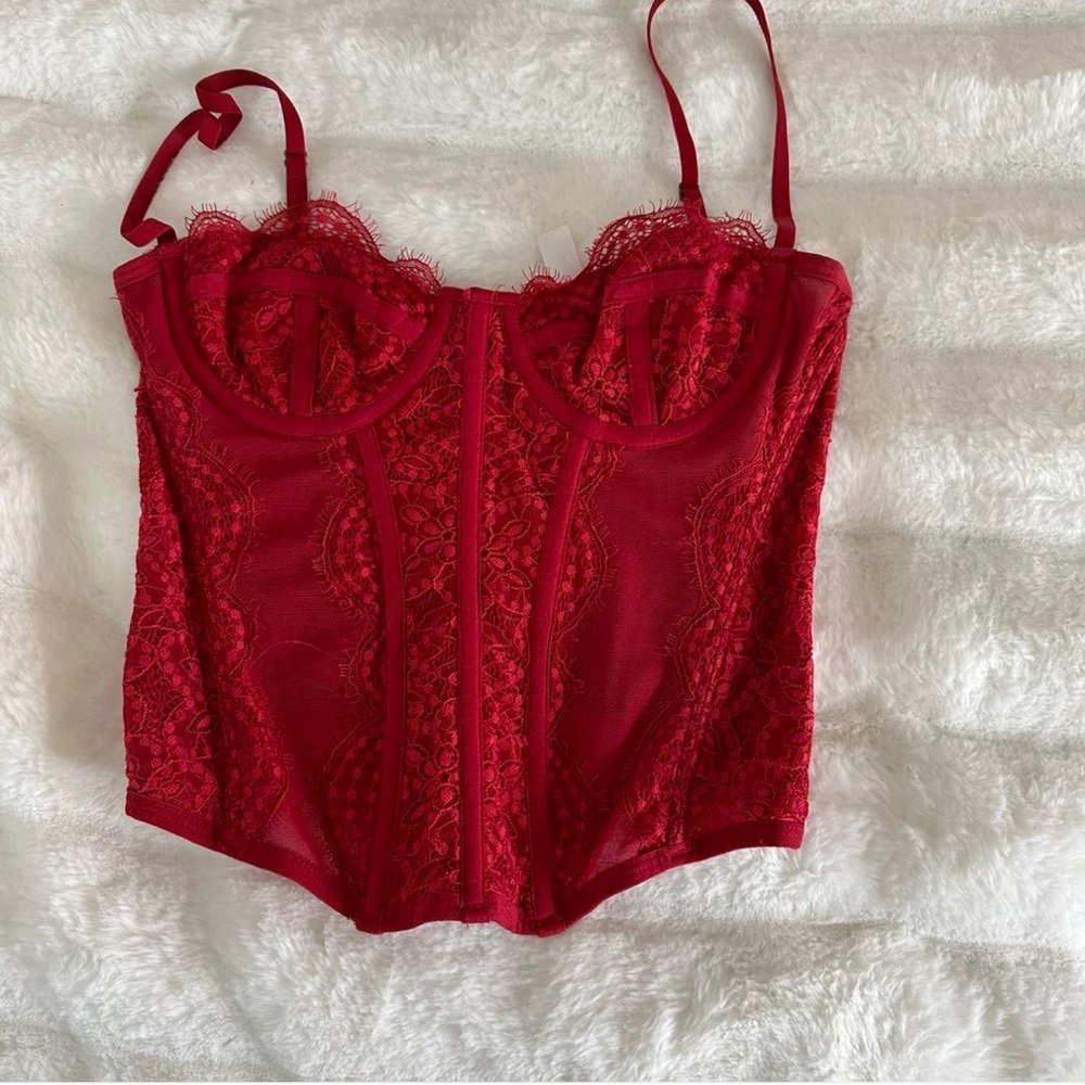 Victoria's Secret Scarlet Lace Corset